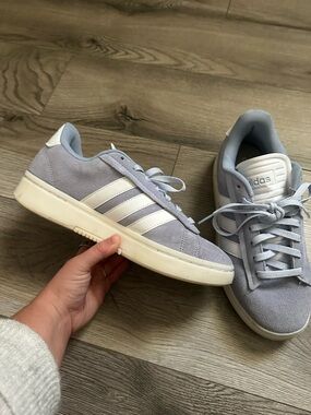 Adidas Light Purple Grand Court Alpha Cloudfoam Tennis Shoes